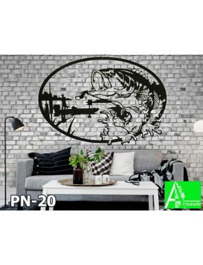 PN-20  Панно резное интерьерное  Счастье рыбака  выполнено из МДФ 